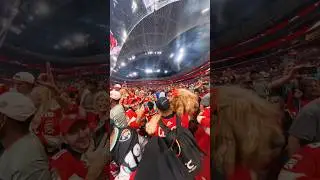 What it’s like trying to leave a hockey game with a famous dog! #goldendoodle #nhl #floridapanthers