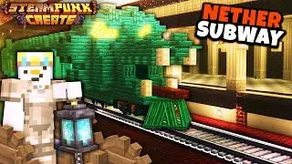 I Built a NETHER SUBWAY in Minecraft Create Mod