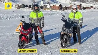 TCS-Rollertest: Sommerreifen und Winterreifen im Vergleich