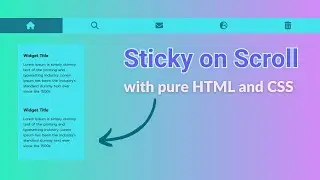Responsive Sticky on Scroll Sidebar with pure 