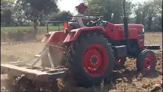 Mahindra 275 DI TU Tractor with Cultivator | Powerful Field Tilling Performance in Action
