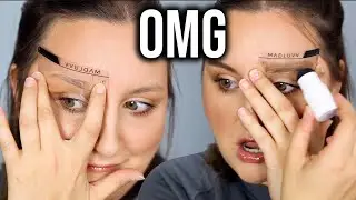 FASTEST BROWS EVER!? EYEBROW STENCIL STAMP | TESTING 