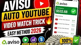 Aviso Auto YouTube Video Watch Trick 🔥 | Easy Method 2026 💸📱