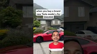 when you buy a brand new Tesla model s for $50,000 #shorts #tesla #modely #angelocarlos #model3