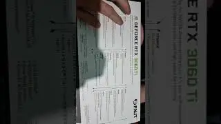 Приобрел себе Rtx 3060ti от Palit. У кого есть вопросы по данной карте пишите отвечу