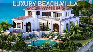 Ultimate Family Beach House Villa | Sims 4 Speed Build + Tour | No CC