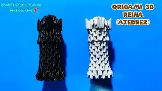 Origami 3D Reina (Ajedrez)