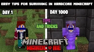 Easy Tips and Tricks For MINECRAFT HARDCORE to Survive | MINECRAFT HARDCORE | Steve Flix