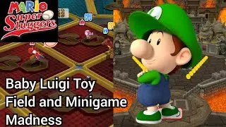 Baby Luigi in Toy Field and Minigame Madness | Mario Super Sluggers #77