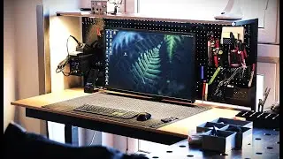How to Build the ULTIMATE Standing Desk! (Integrated Shelf, Lights, Storage, and more)