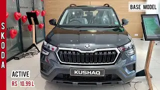 New Skoda Kushaq 2022 🔥 Kushaq Active Rs.10.99L - Base Model | Most Detailed Walkaround Video!