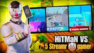 Solo vs squad ll BGMI ll HiTMaN vs 5 streamer Gril gamer ✅
