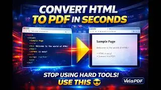 Convert HTML to PDF Online (Free & Fast) | HTML to PDF Converter | Vela PDF
