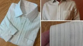 DIY: ПОШИВ МУЖСКОЙ РУБАШКИ. Часть 2/7: Обработка полочек.