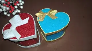 Подарункова коробочка у вигляді серця ♥️ із пластикової бутилки і фоамірану.