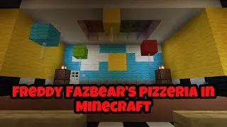 I made Freddy Fazbear’s pizzeria in Minecraft!!!!!!!!