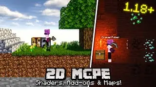 2D Minecraft PE - Addons, Shaders & Command Blocks (1.18+)