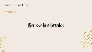 How to remove line breaks in seconds! 