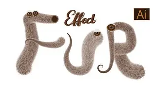 Letter Furry Effect with pencil tool | Adobe illustrator