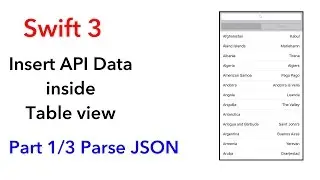 Insert API Data to Table View (Part 1 Parse JSON) (Swift 3 + Xcode 8.2.1)