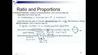 Intro to Ratios and Proportions