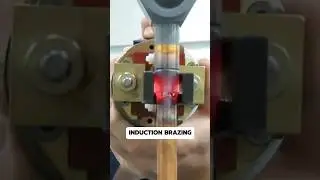 Here’s a close up view of Induction brazing for copper pipes in HVAC systems.