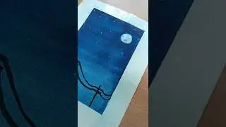 Night moon Painting 🌕✨ #shorts #short #art #painting #artist #moon #love #night #artist
