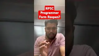 RPSC Programmer Form Reopen #rpsc #rpscprogrammer #shorts