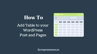 How to Add Table to your WordPress Post and Pages