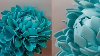 Хризантема из изолона. Листья. Часть 3