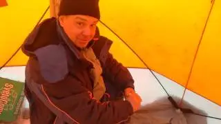 Мега-Чебак при ловле живца.