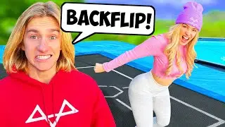 Wir bringen meiner EX FREUNDIN einen BACKFLIP bei! (Sie hat ANGST...)