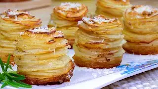 Parmesan Potato Stacks Recipe. Simple and delicious! Better than meat!