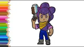 Как нарисовать  Шелли из Бравл Старс рисунки для срисовки | How to draw Shelley from Brawl Stars
