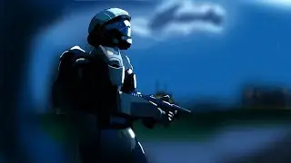 Drawing Halo 3 ODST Wallpaper art.