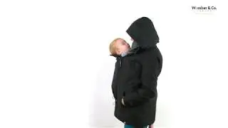 Front carry - WALLABY babywearing coat by Wombat & Co. London