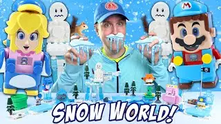 Super Mario LEGO Frozen World Course Expansion Sets Ice Suit & Fliprus Snow Adventure Run through!