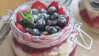 Ягодный Чизкейк без выпечки, порционный десерт