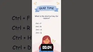 What is the shortcut key for replace?