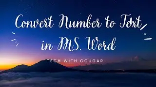 Convert numbers to text in MS Word