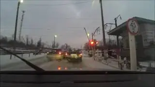 Нарушение ПДД на ЖД переезде