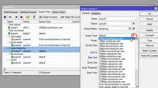How to set max limit per traffic type in Mikrotik?