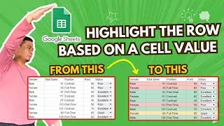 Highlighting the Row Based on a Cell Value in Google Sheets!