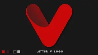 تصميم شعار حرف V بأستخدام  ادوبي اليستريتور ||  Elegant Letter V in Adobe Illustrator