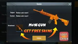 PUBG MOBILE NEW REDEEM CODE REWARDS || GET ABSOLUTELY FREE M416 ORANGE SKIN