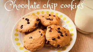 Perfect Chocolate chip cookies (less ingredients) | how to make best cookies | baking for beginners
