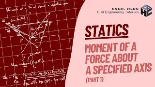 [CE Board Exam Review] Statics - Moment of Force about a specified axis (Part 1)