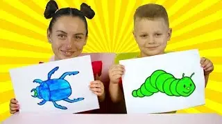 Andy and Mom Learns colors and names of fruits. Educational video compilation for Children