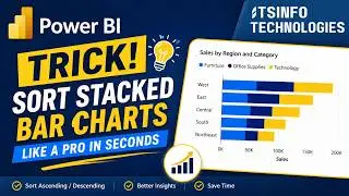 How to sort order on Power BI stacked bar chart | Power BI for Beginners | Microsoft Power BI