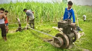 12 hp Diesel Engine Waterpump Machine Setup l pani wala engine water pump machine setup